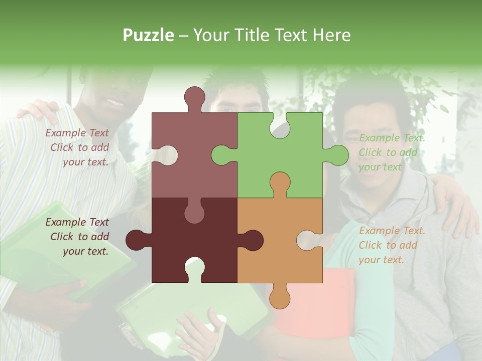 Touching Grandmother Senior PowerPoint Template