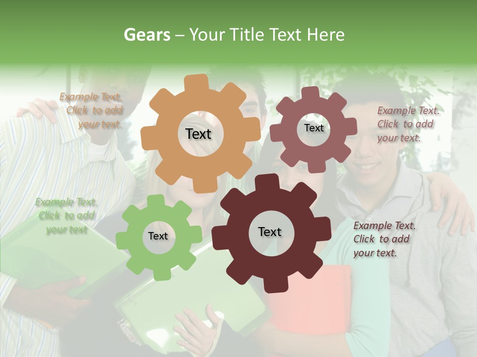 Touching Grandmother Senior PowerPoint Template