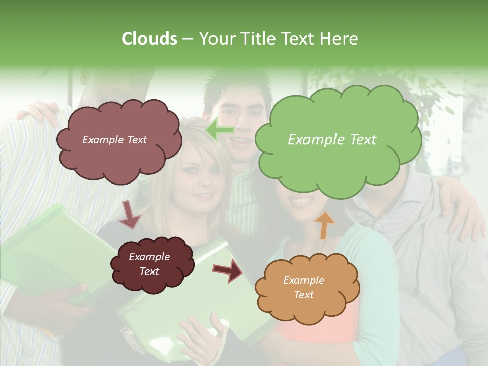 Touching Grandmother Senior PowerPoint Template