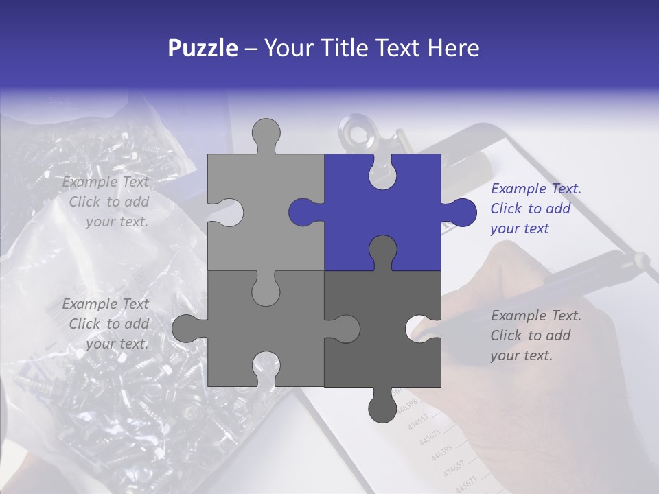 Elderly Touching Hand PowerPoint Template