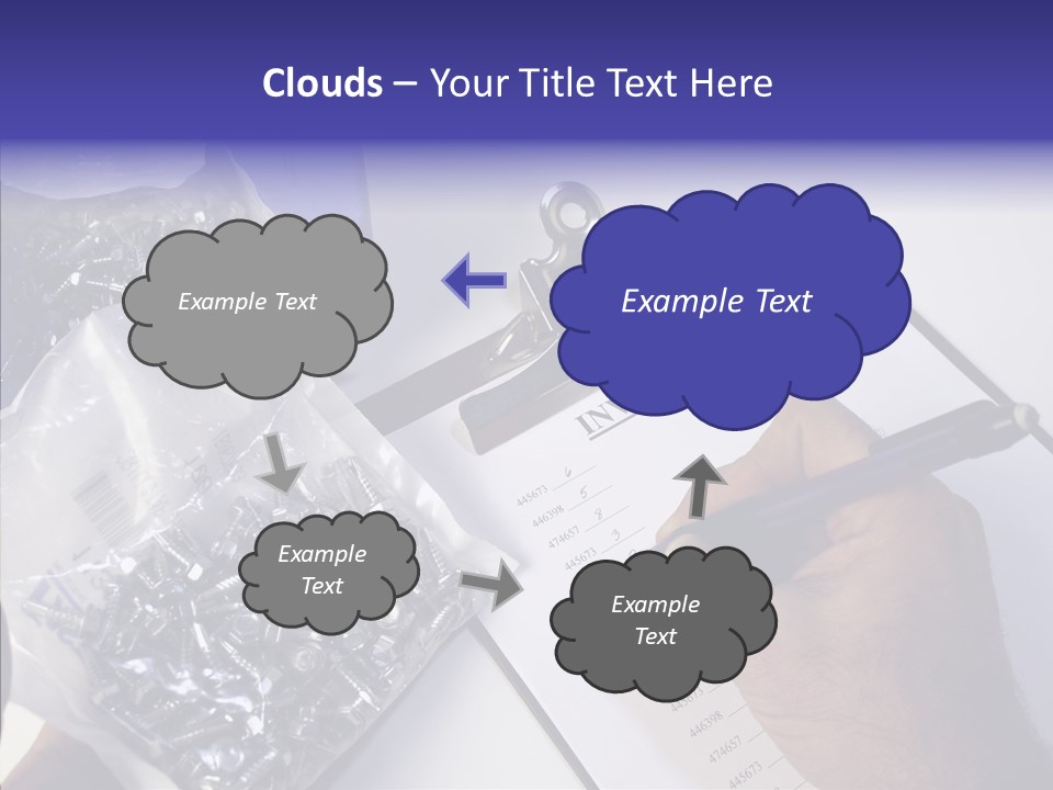 Elderly Touching Hand PowerPoint Template
