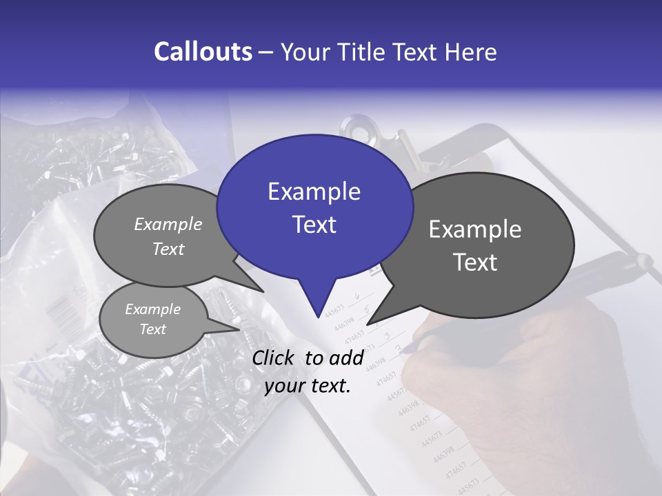 Elderly Touching Hand PowerPoint Template