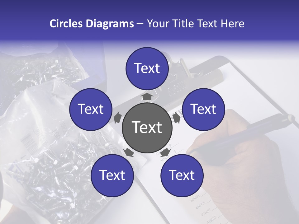 Elderly Touching Hand PowerPoint Template