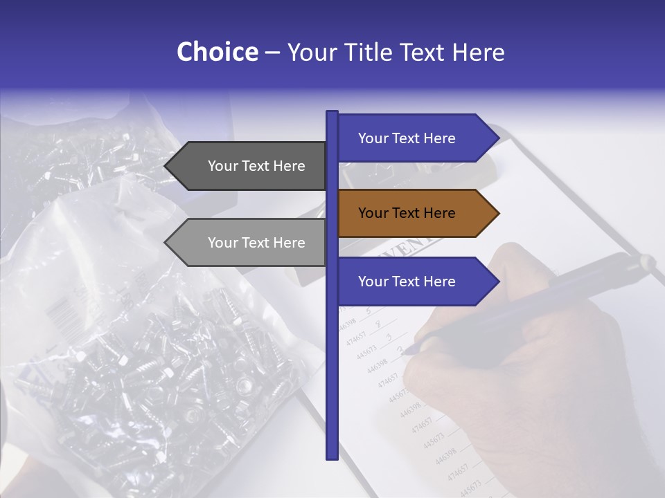 Elderly Touching Hand PowerPoint Template