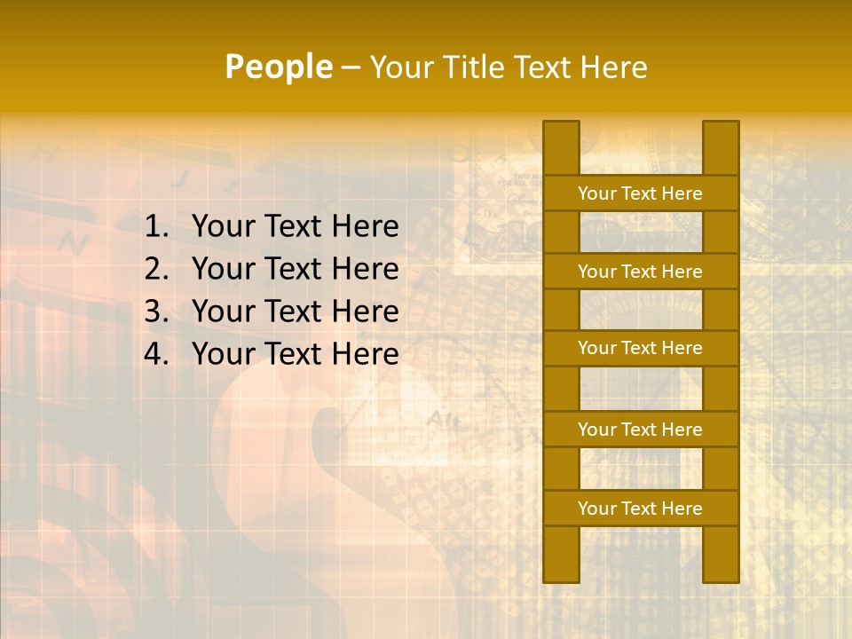 Senior  Togetherness Finger PowerPoint Template