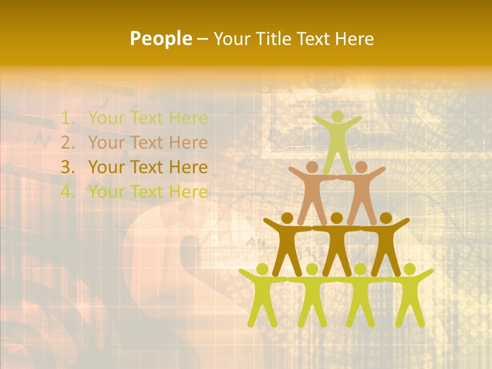 Senior  Togetherness Finger PowerPoint Template