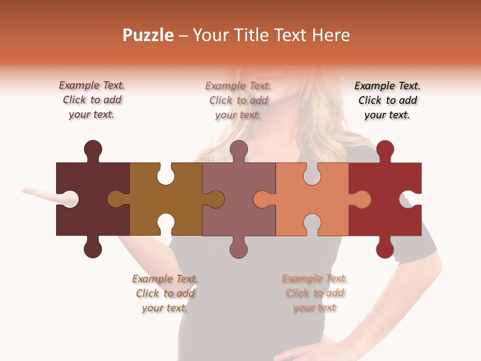 Female Help Two PowerPoint Template