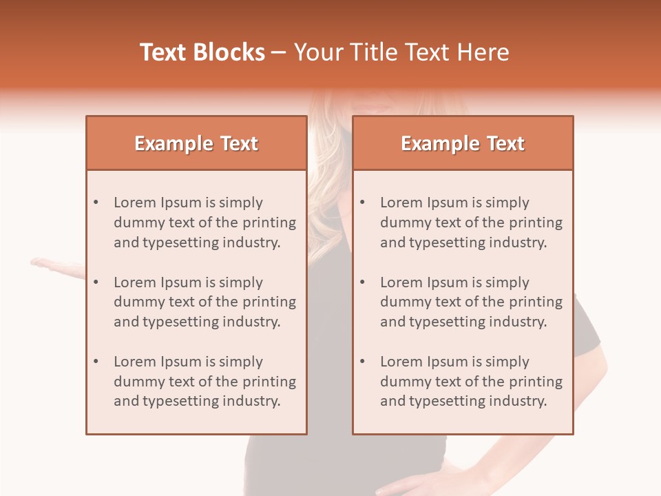 Female Help Two PowerPoint Template