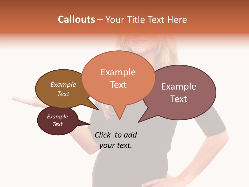 Female Help Two PowerPoint Template