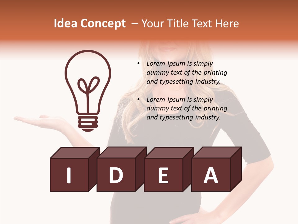 Female Help Two PowerPoint Template