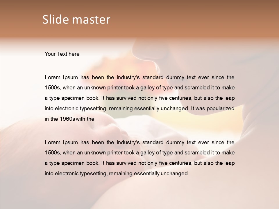 Female Elderly Close Up PowerPoint Template