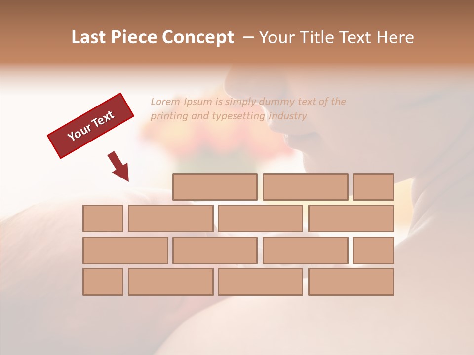 Female Elderly Close Up PowerPoint Template