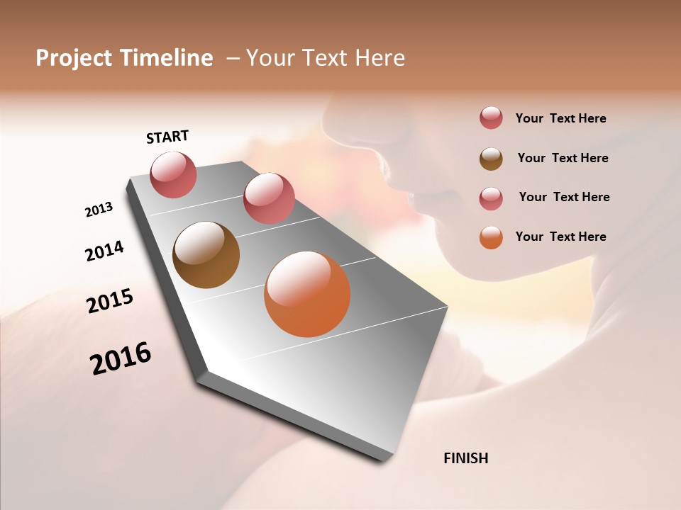 Female Elderly Close Up PowerPoint Template