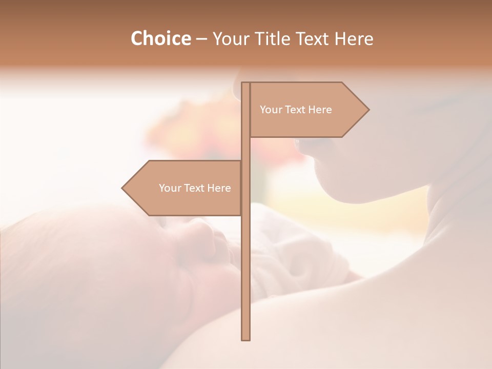 Female Elderly Close Up PowerPoint Template