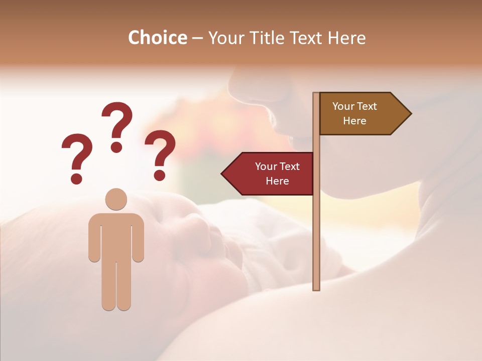 Female Elderly Close Up PowerPoint Template