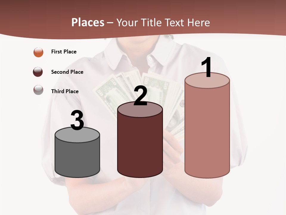 Assistance Female Hand PowerPoint Template