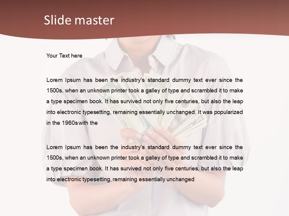 Assistance Female Hand PowerPoint Template