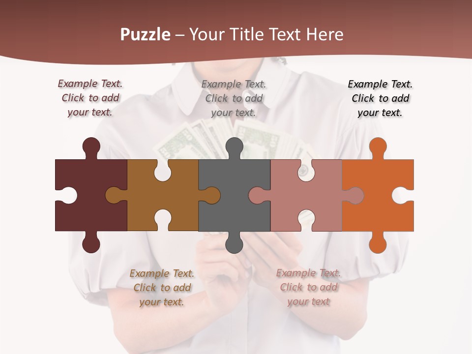 Assistance Female Hand PowerPoint Template