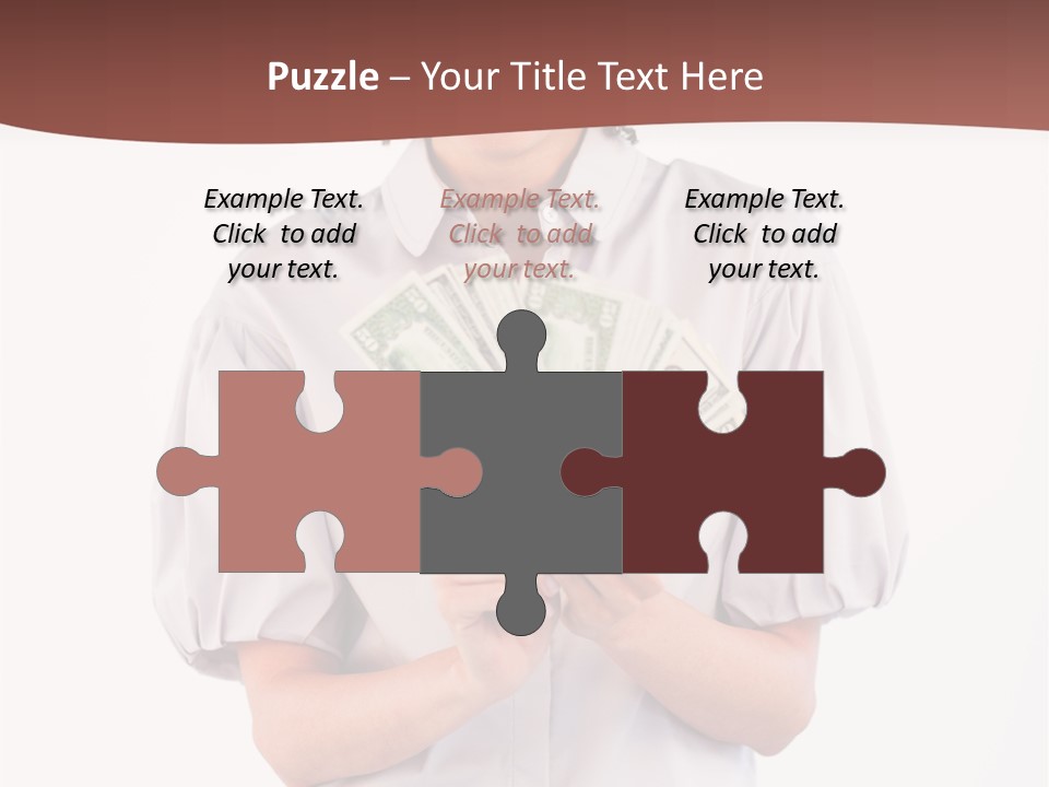 Assistance Female Hand PowerPoint Template