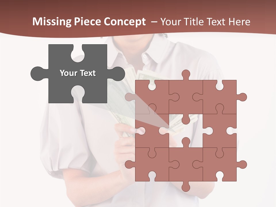 Assistance Female Hand PowerPoint Template