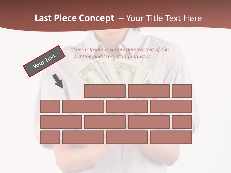 Assistance Female Hand PowerPoint Template