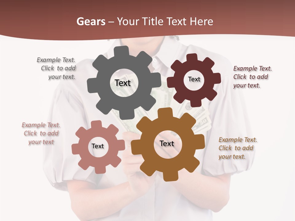 Assistance Female Hand PowerPoint Template