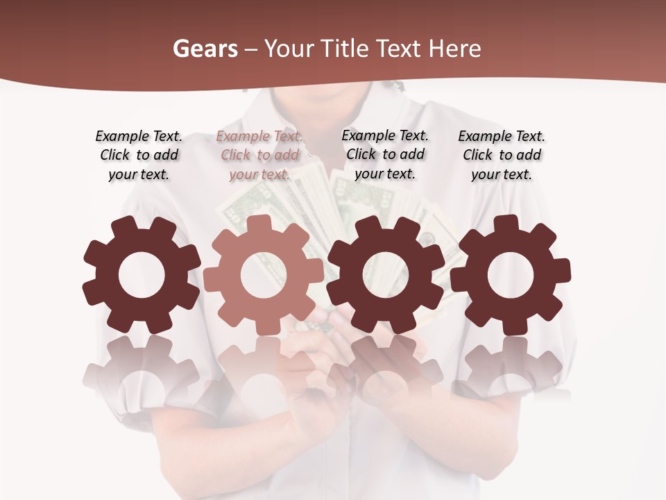 Assistance Female Hand PowerPoint Template