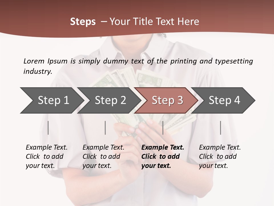 Assistance Female Hand PowerPoint Template