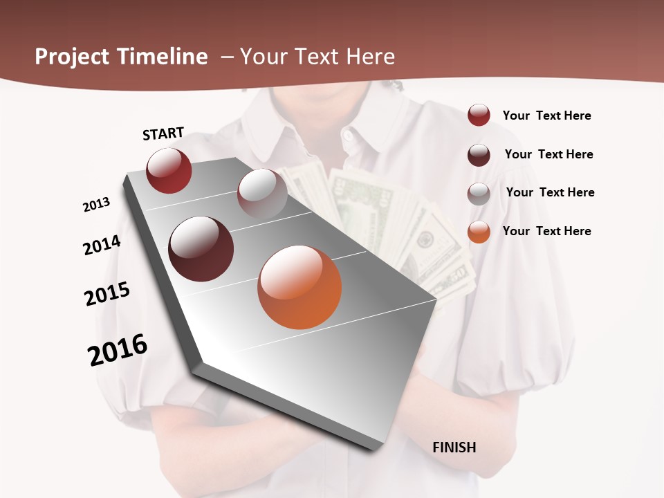 Assistance Female Hand PowerPoint Template