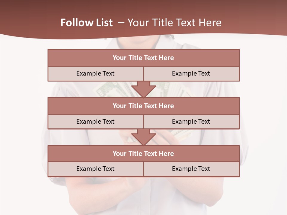 Assistance Female Hand PowerPoint Template