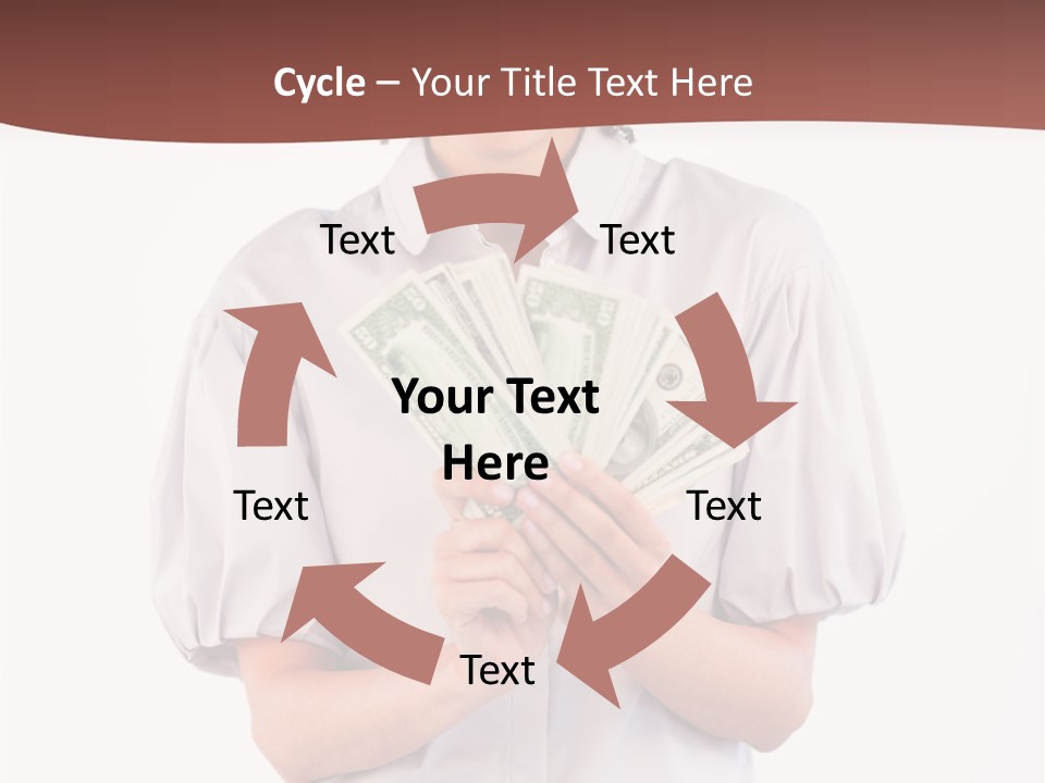 Assistance Female Hand PowerPoint Template