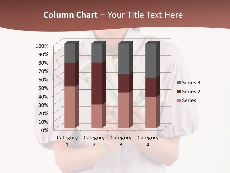 Assistance Female Hand PowerPoint Template