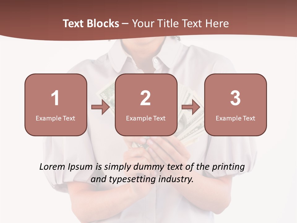 Assistance Female Hand PowerPoint Template
