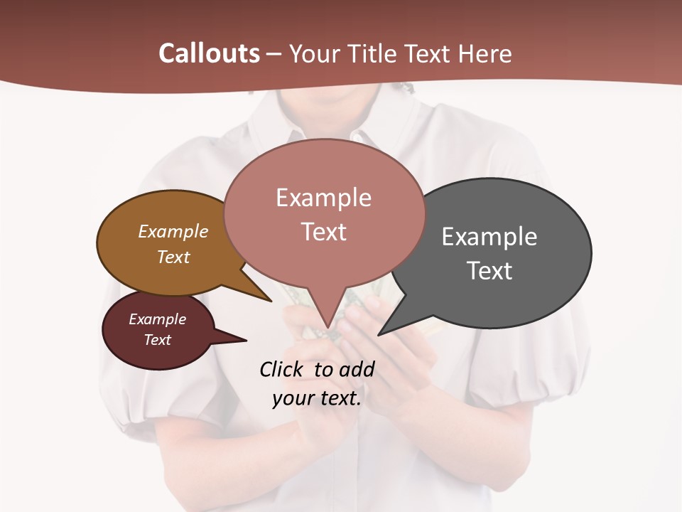 Assistance Female Hand PowerPoint Template
