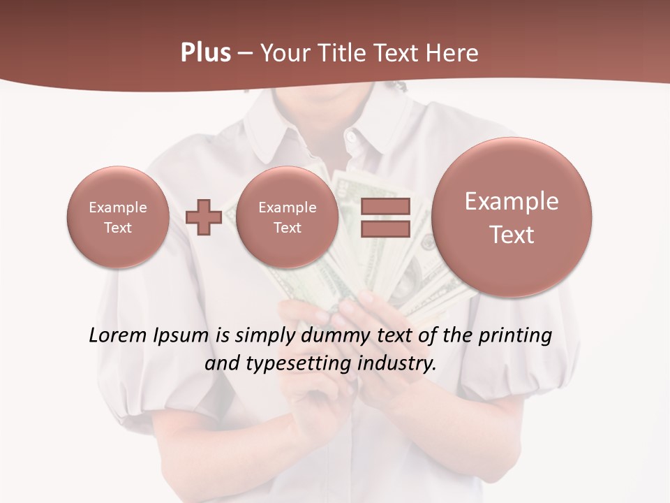 Assistance Female Hand PowerPoint Template