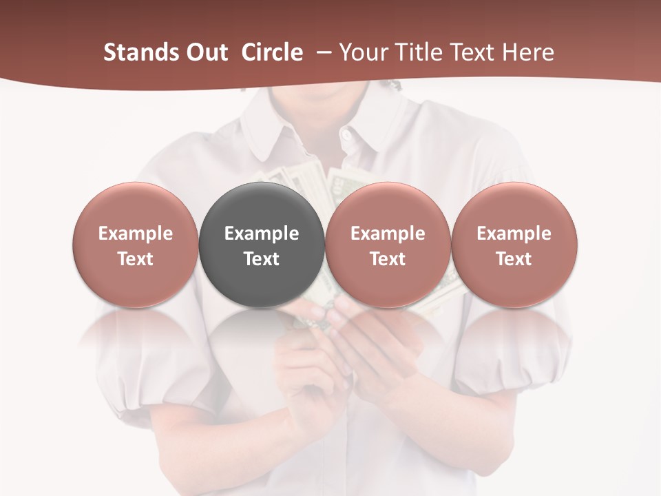 Assistance Female Hand PowerPoint Template