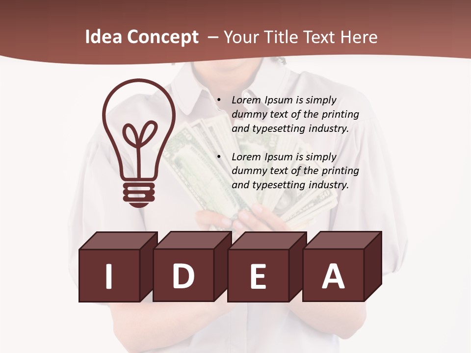 Assistance Female Hand PowerPoint Template