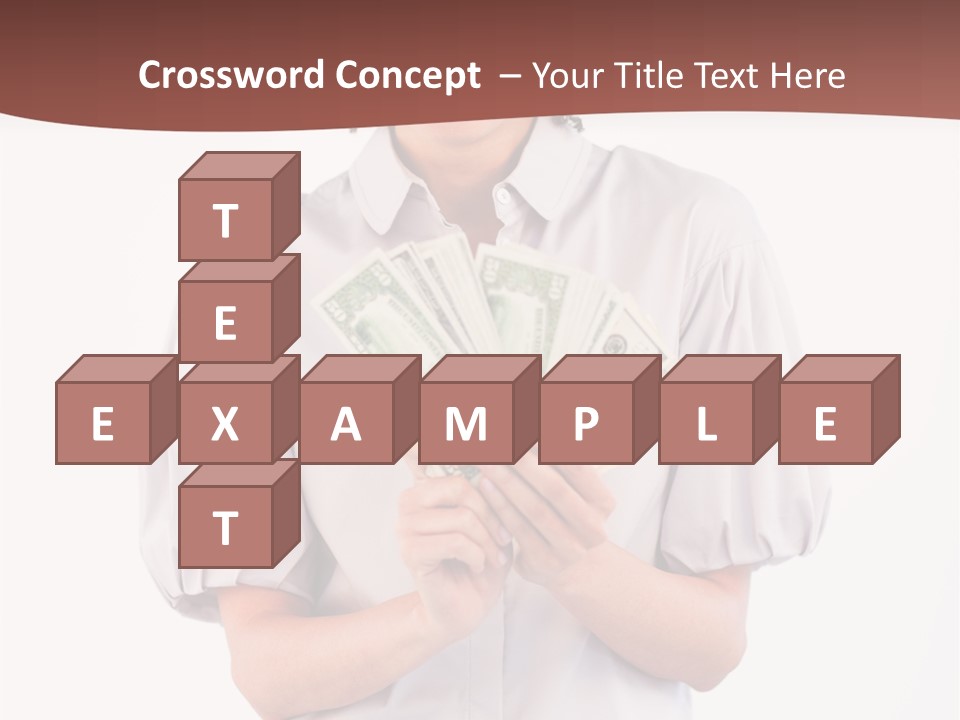 Assistance Female Hand PowerPoint Template