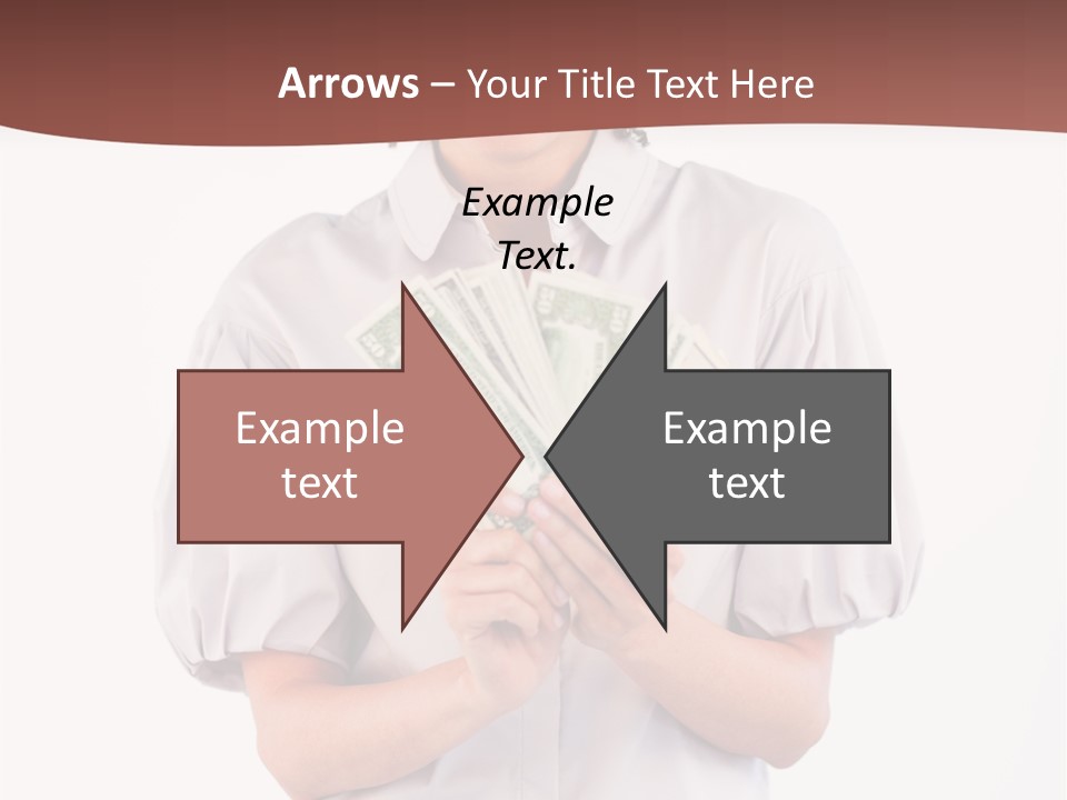 Assistance Female Hand PowerPoint Template
