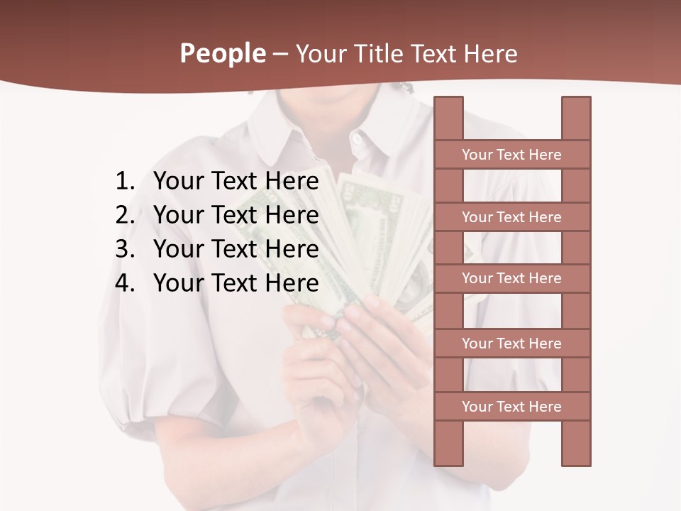 Assistance Female Hand PowerPoint Template