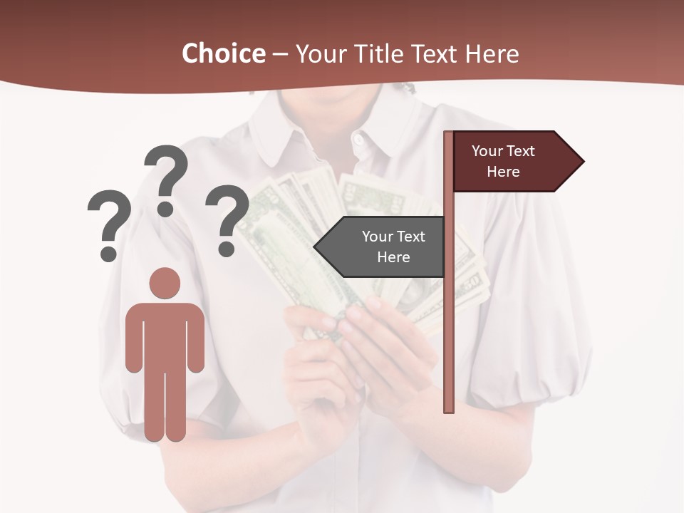 Assistance Female Hand PowerPoint Template