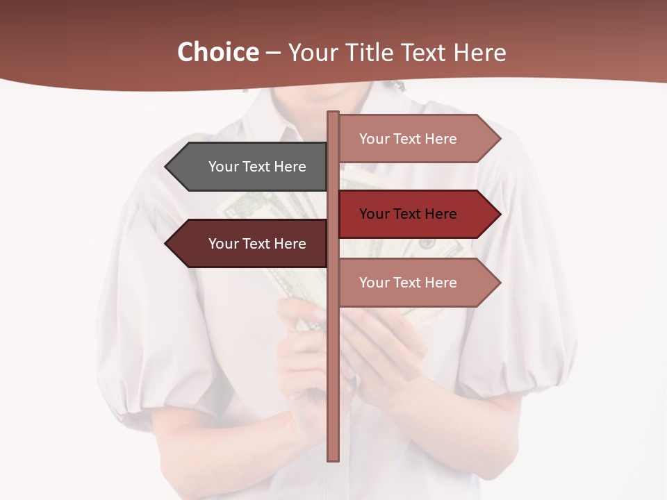 Assistance Female Hand PowerPoint Template