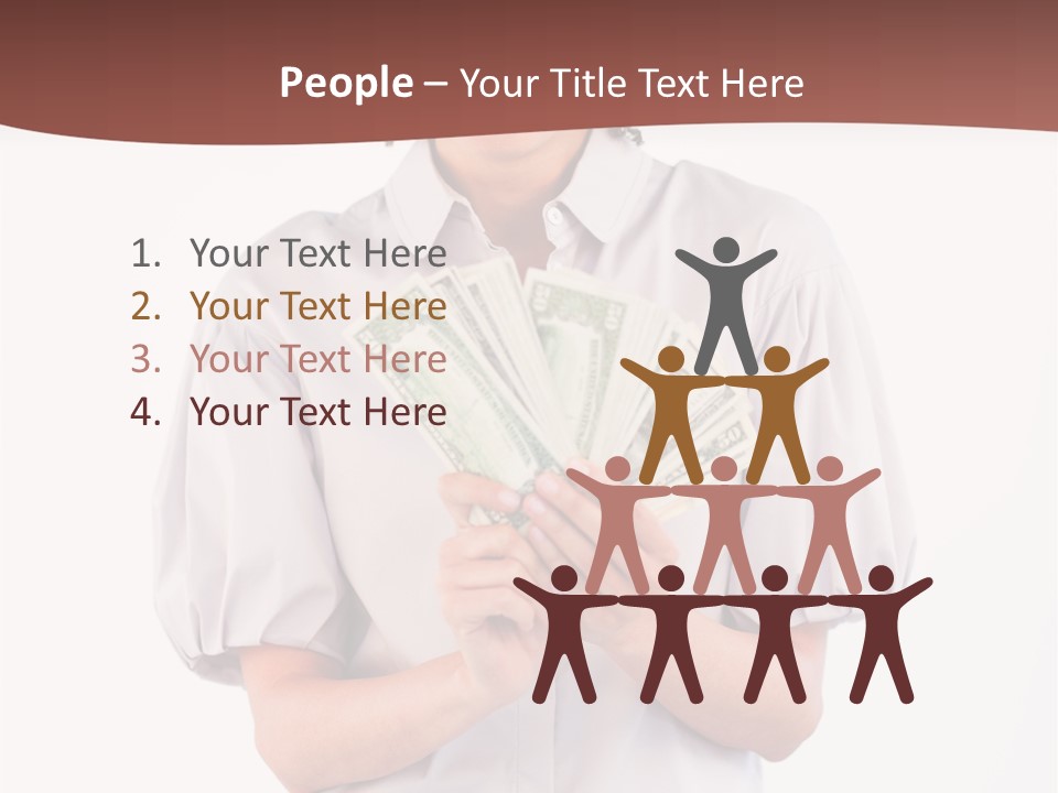 Assistance Female Hand PowerPoint Template