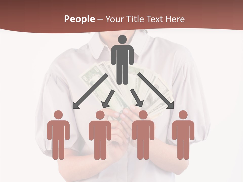 Assistance Female Hand PowerPoint Template