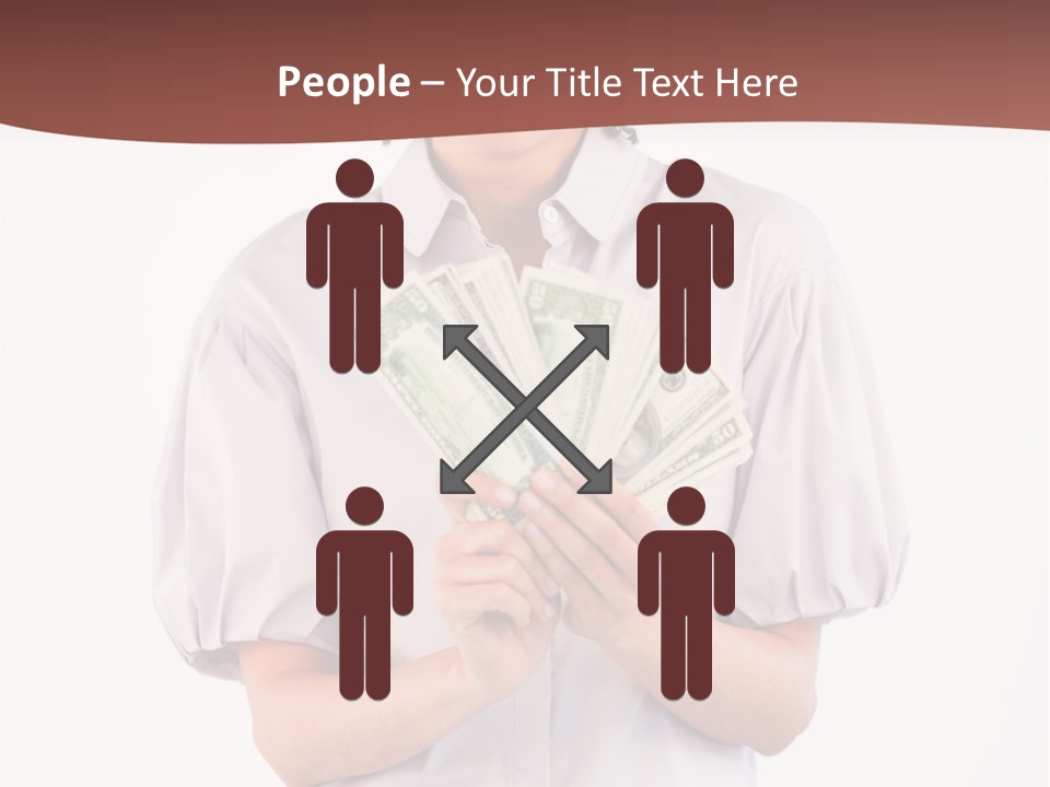 Assistance Female Hand PowerPoint Template