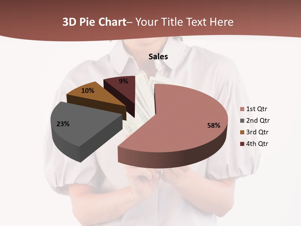 Assistance Female Hand PowerPoint Template