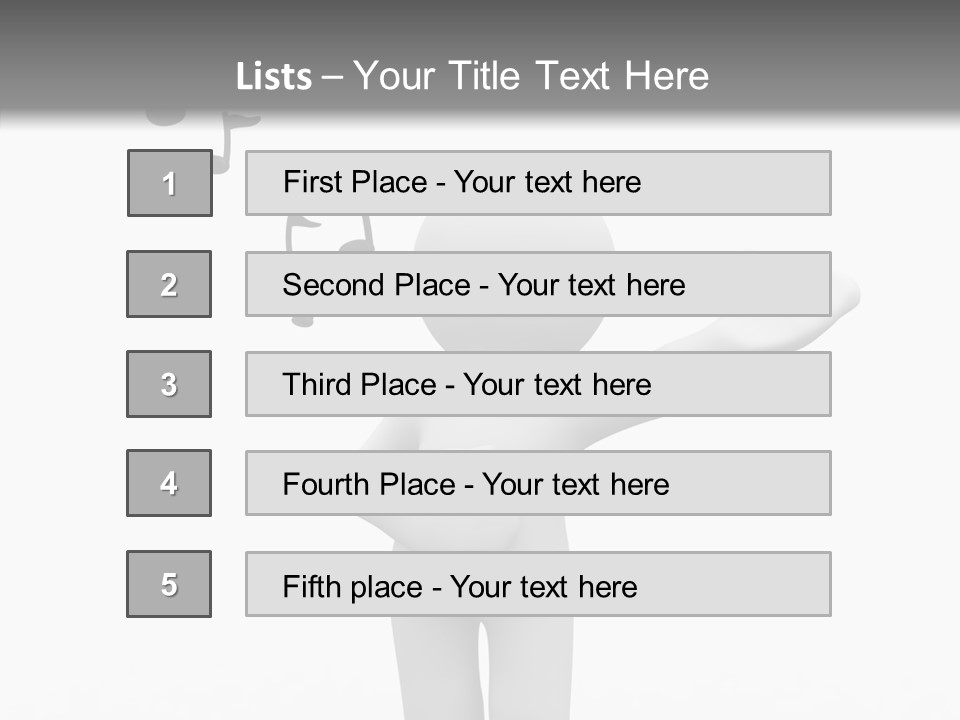 Senior  Young Finger PowerPoint Template