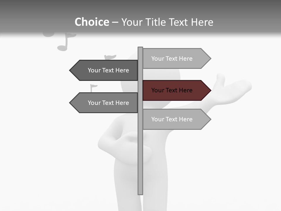 Senior  Young Finger PowerPoint Template