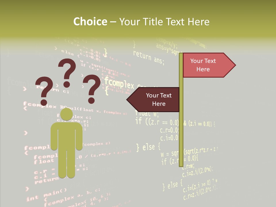 White Background Help Two PowerPoint Template