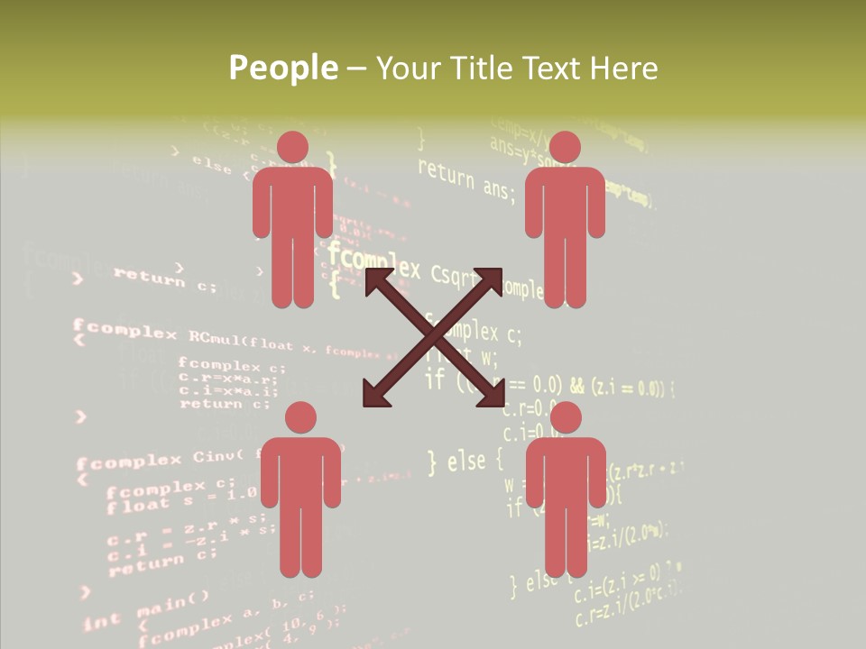 White Background Help Two PowerPoint Template